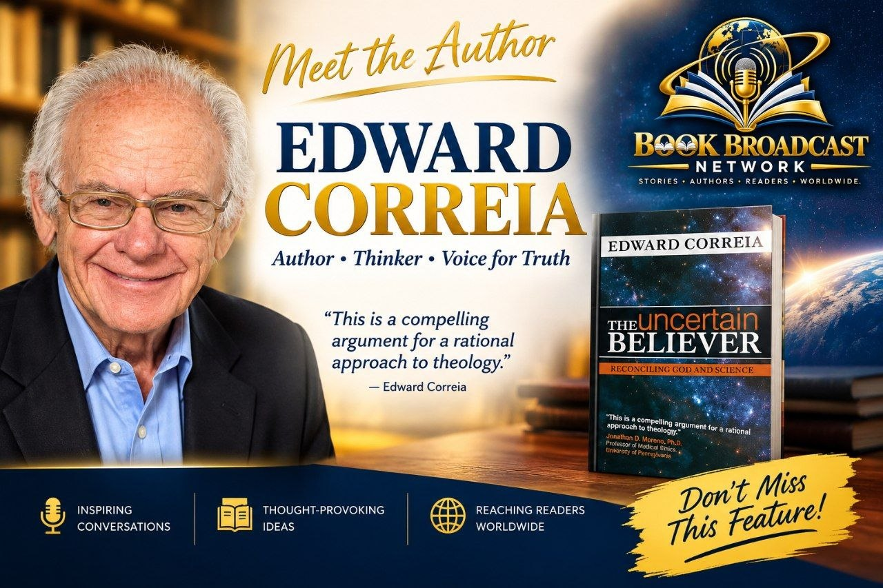 Banner artwork for Meet the Author: Edward Correia — The Uncertain Believer